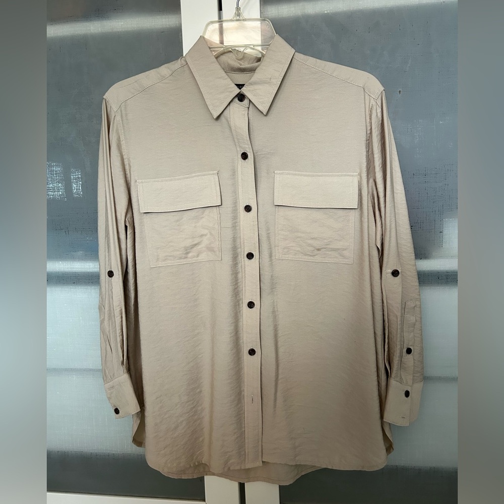 Banana republic safari cream safari shirt